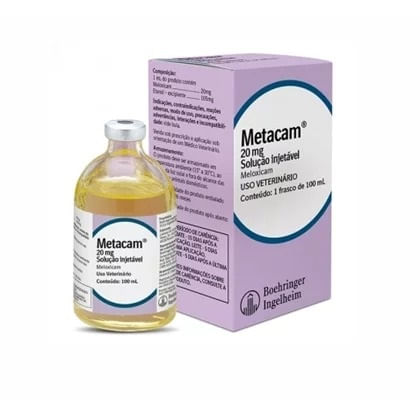 Metacam Meloxicam 20Mg Injetável Boehringer 100ml Alvorada 