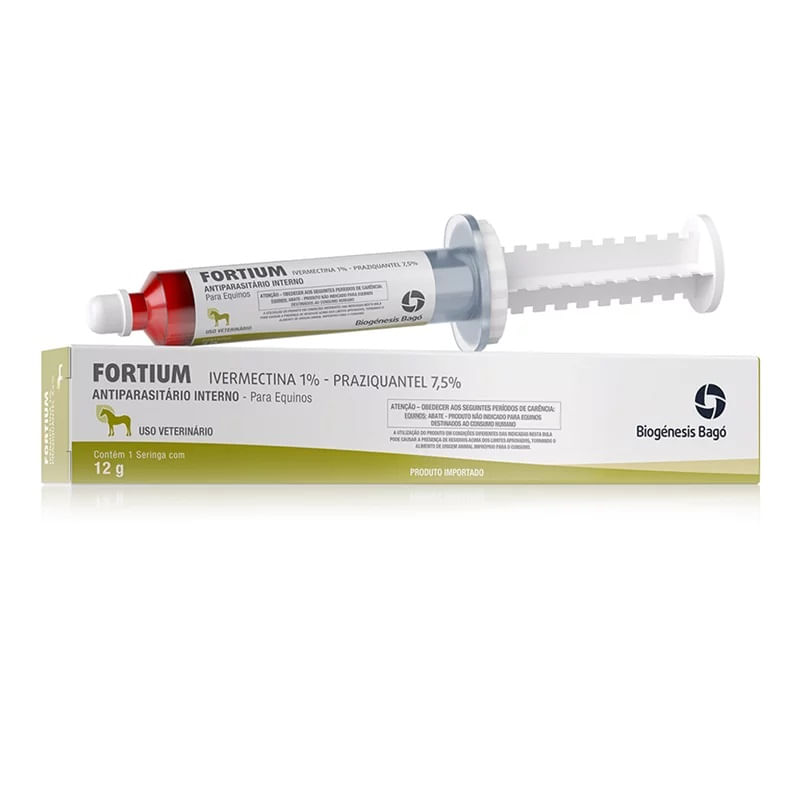 Fortium - Ivermectina Oral para Equinos - 12g - Alvorada