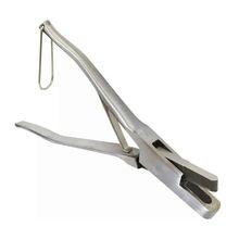 Alicate Marcador de Orelha Mossador ''U'' 15cm Metal Niquelado