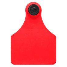 Brinco Vermelho Liso Grande Sem Clip Allflex