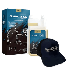 Kit: 2 Supratick Carrapaticida e Mosquicida Pour-On 1 Litro - Ganhe 1 Boné