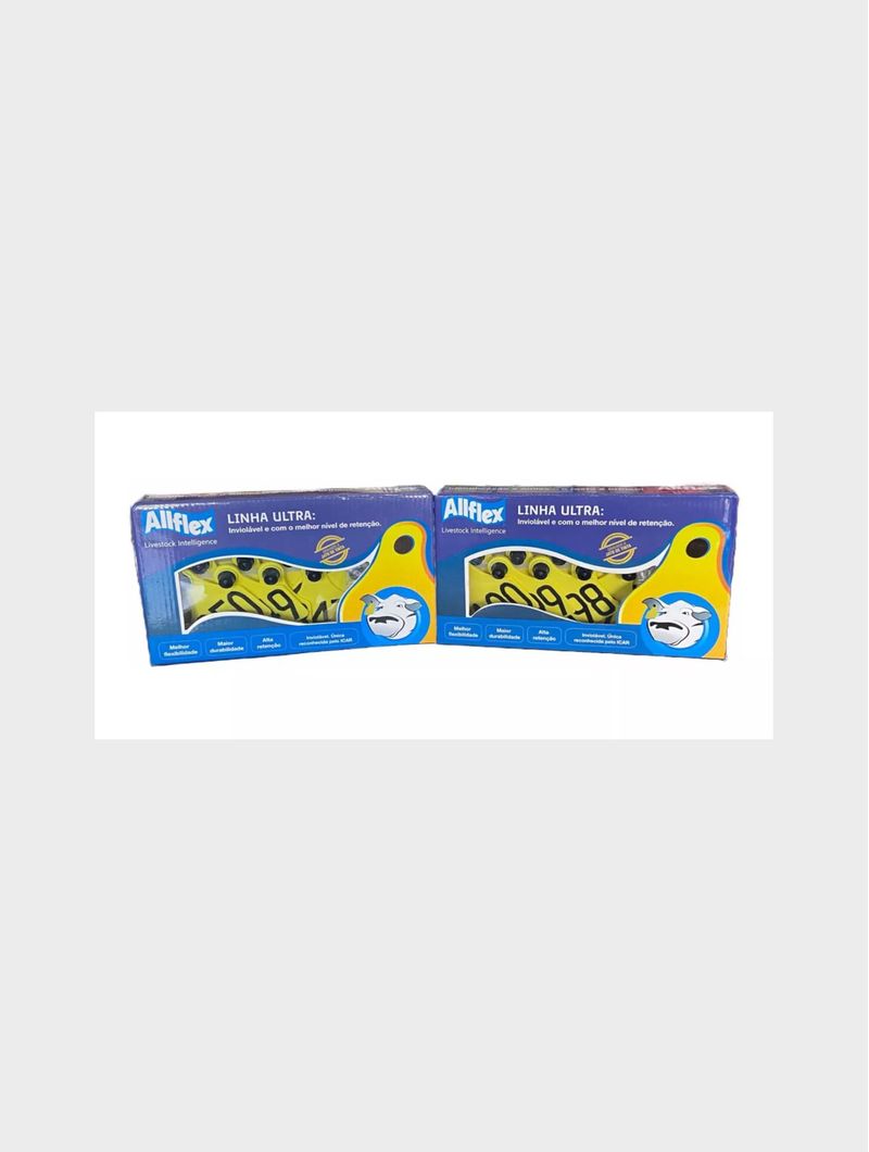 Brinco-Bovino-Grande-Gravado-Amarelo-Allflex-25-Conjuntos