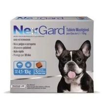 Nexgard Antipulgas e Carrapatos M 1,25gr para Cães de 4,1 a 10kg 3 Tabletes