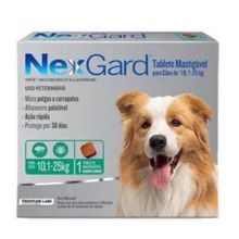Nexgard Antipulgas e Carrapatos G 3,00gr para Cães de 10,1 a 25kg 1 Tablete