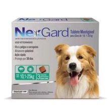 Nexgard Antipulgas e Carrapatos G 3,00gr para Cães de 10,1 a 25kg 3 Tabletes
