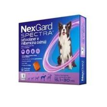 Nexgard Antipulgas Carrapatos e Vermífugo Spectra para Cães de 15,1kg a 30kg 1 Tablete
