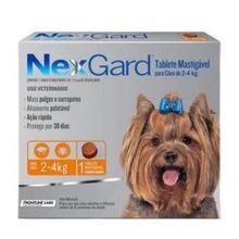 Nexgard Antipulgas e Carrapatos P para Cães de 2 a 4kg com 1 Tablete