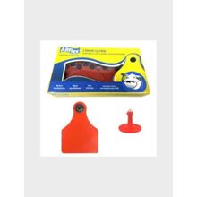 Brinco Bovino Grande Vermelho Liso Allflex 25 Conjuntos