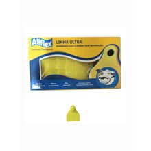 Brinco Bovino Amarelo Liso Médio Sem Clip Allflex 25 Conjuntos