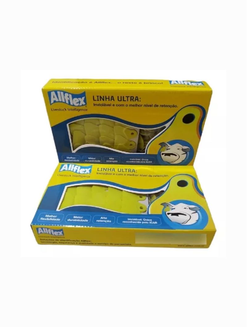 Brinco-Bovino-Amarelo-Grande-Linha-Ultra-Allflex-25-Conjuntos