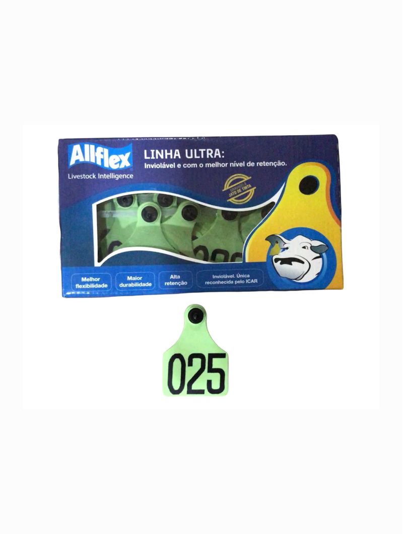Brinco-Bovino-Juf-Verde-Nunerado-Medio-Alflex-25-Cojuntos