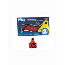 Brinco Vermelho Numerado Grande Allflex 25 Conjuntos