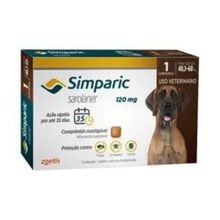 Simparic Antipulgas 120mg para Cães 40,1 a 60 kg 1 Comprimido