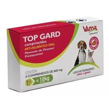 Vermífugo Vansil Top Gard para Cães e Gatos 660mg 4 comprimidos