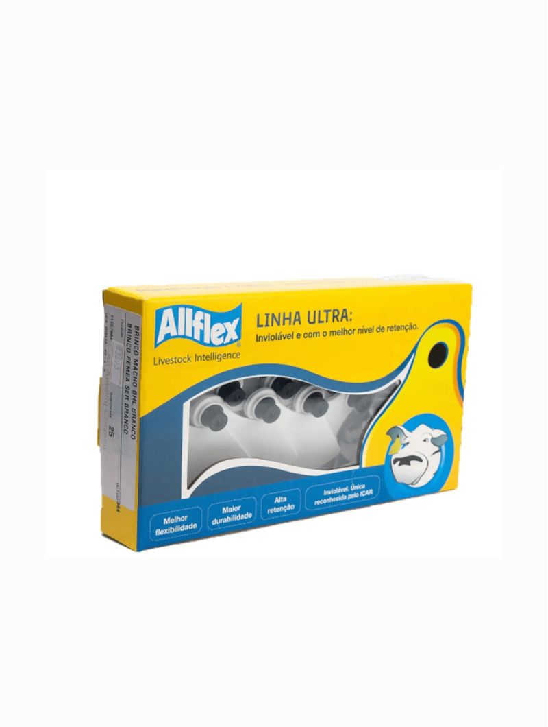 Brinco-Bovino-MP-FG-Branco-Liso-Grande-Allflex-25-Conjuntos