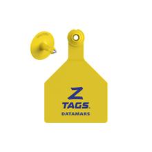 Brinco Suíno F413R M2Z Amarelo Liso ZTags Identificação Animal
