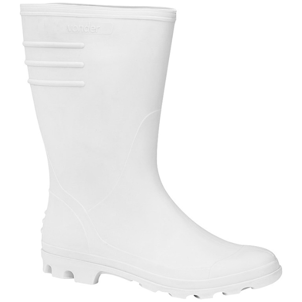 Bota de Pvc Branca Cano Medio sem Forro Tamanho 40 Vonder.png