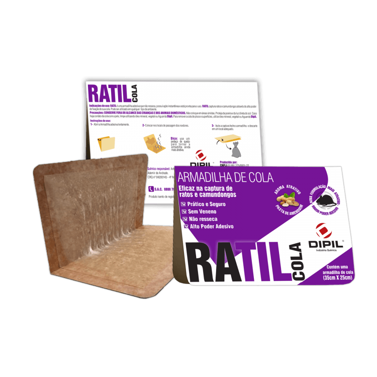 Raticida RATIL COLA CARTAO Dipil-PAPEL-