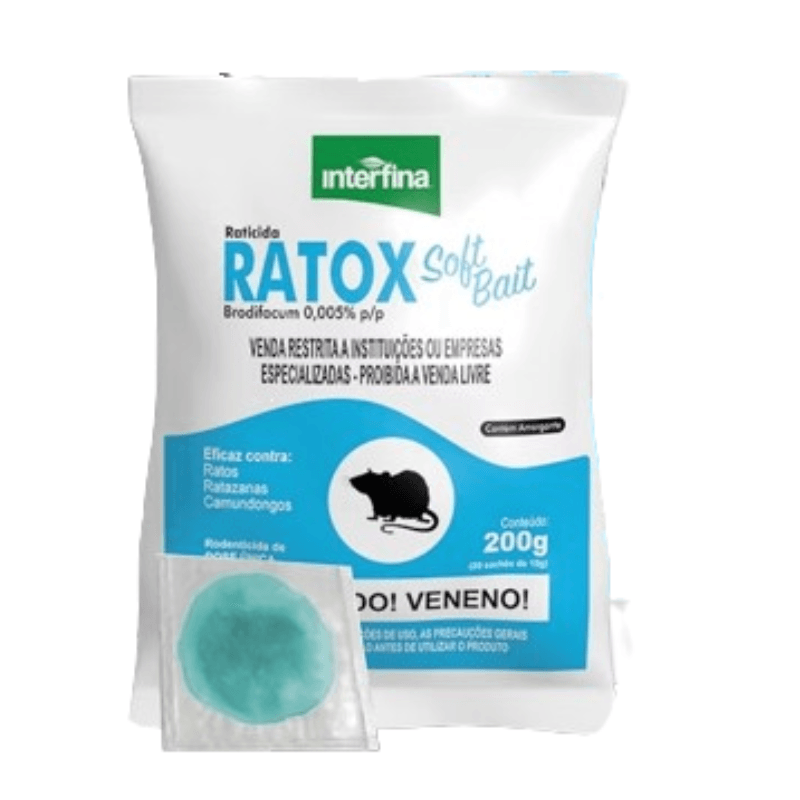 Raticida Ratox Soft Bait Interfina 200g