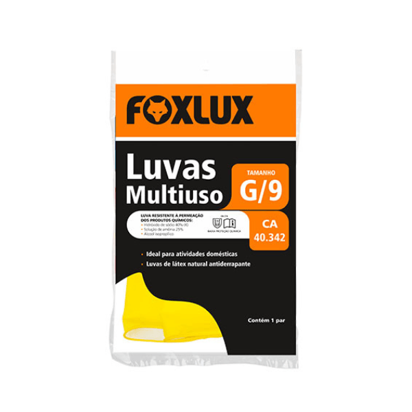 Luva Amarela Foxlux Tamanho G