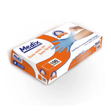 Luva Nitrilica Azul sem Pó Tamanho M Caixa 100 Unidades