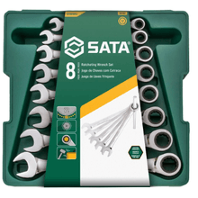 Jogo de Chave Combinada 8 a 19mm Catraca Sata 8 Peças