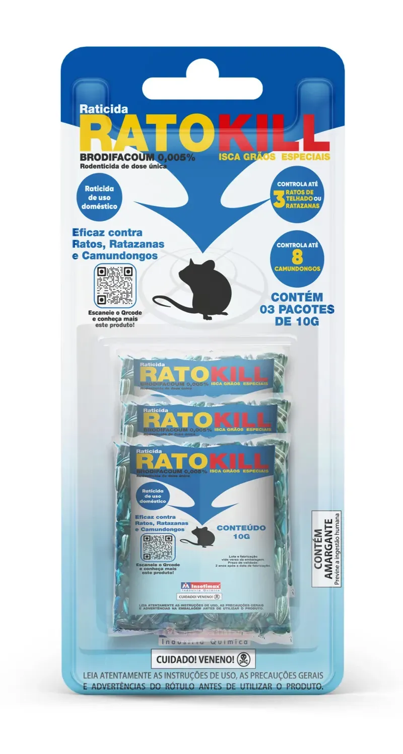 Raticida-RatoKil-Graos-Especiais-Insetimax 20X3X10g