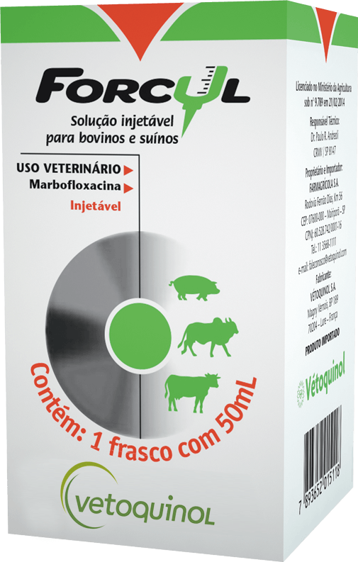 Antibiótico Forcyl Solução Injetável 100ml Vetoquinol - Alvorada