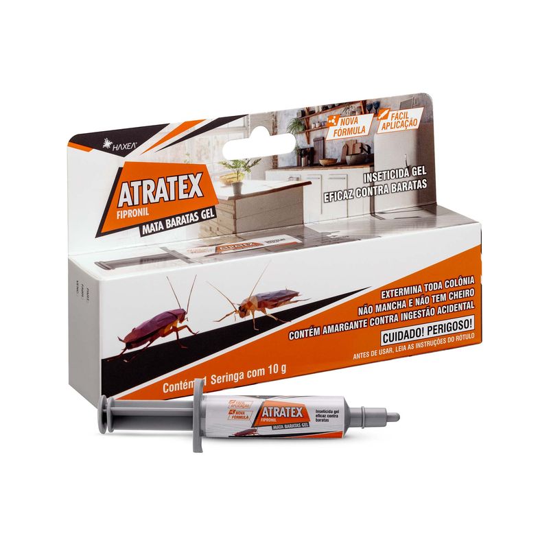 Baraticida Atratex Mata Baratas Gel Seringa Aplicadora 10g Haxea-1786397223515