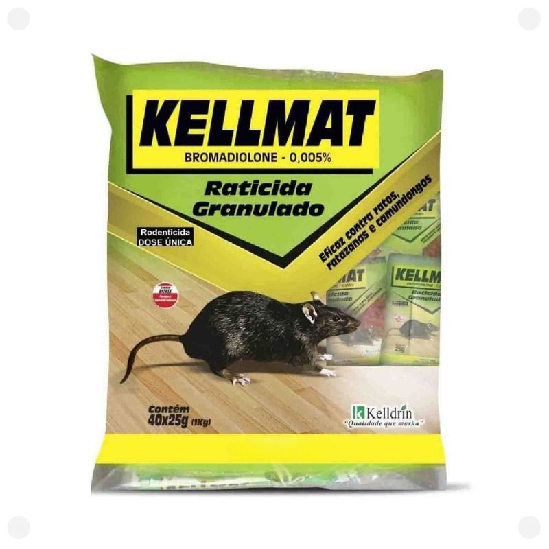 Raticida Kellmat Isca Granulada 25g Kelldrin-1787768947154