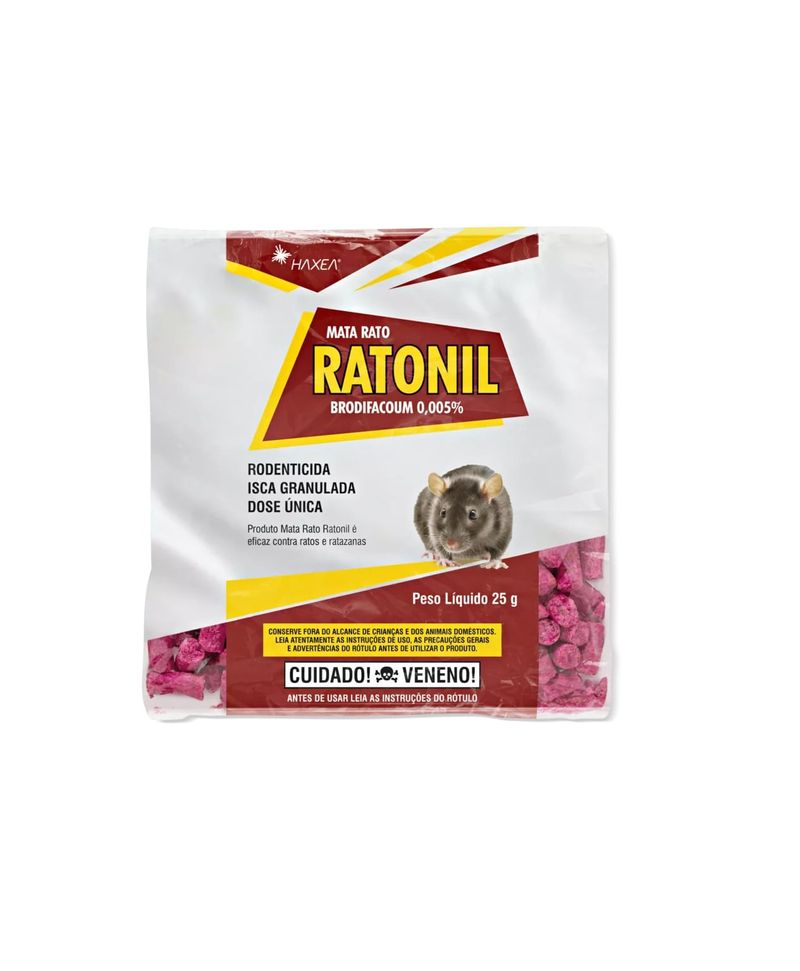 Raticida Ratonil Isca Granulada 25g Haxea -1787944898873