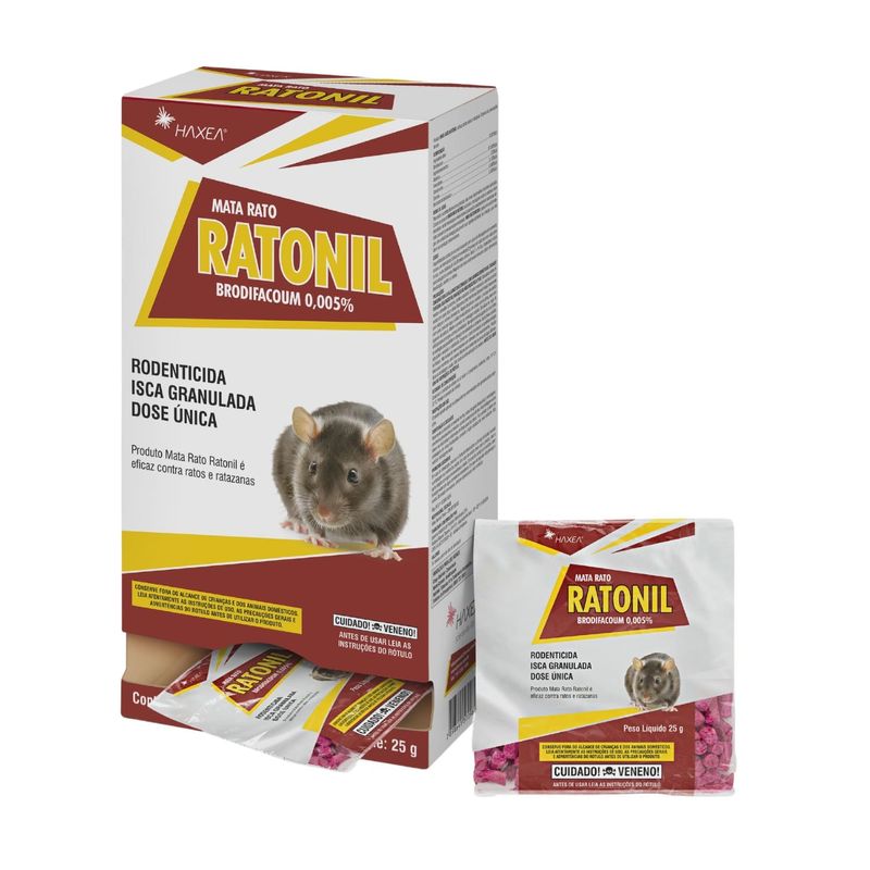 Raticida Ratonil Isca Granulada 25g Haxea -1787944927292